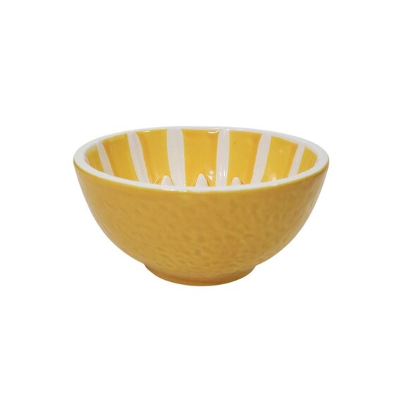 Hammond Groves Ceramic Grapefruit Lemon Bowl Teeth Citrus Yellow Fruit Dish - Picture 5 of 6